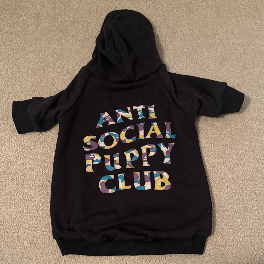 Spark Paws dog hoodie anti social puppy club 3XL